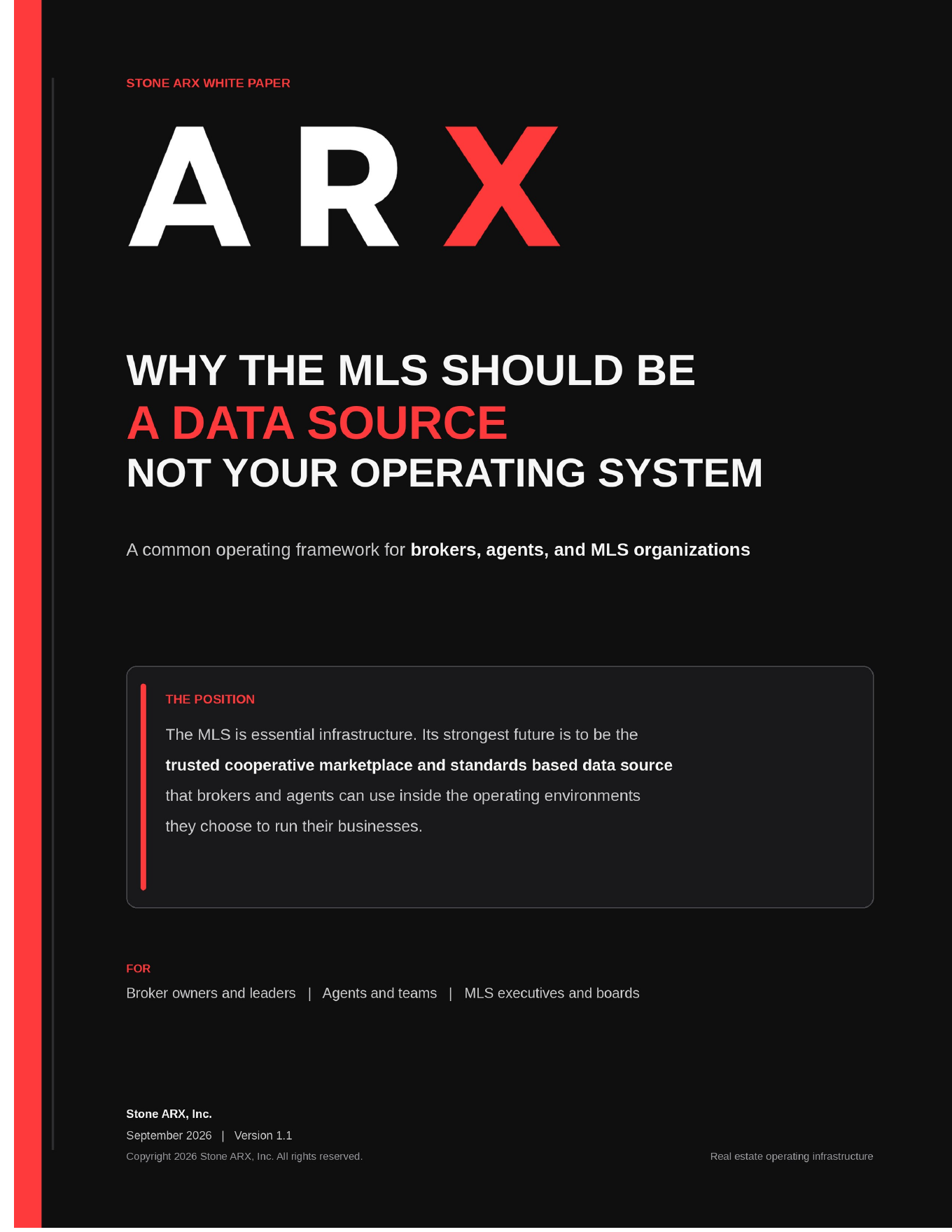 First page of The MLS Is a Data Source, Not an Operating System